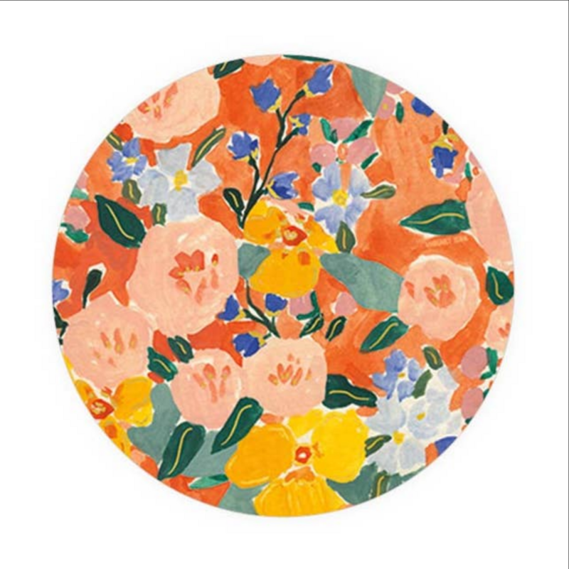 Red + Orange Floral Seedlings Coaster