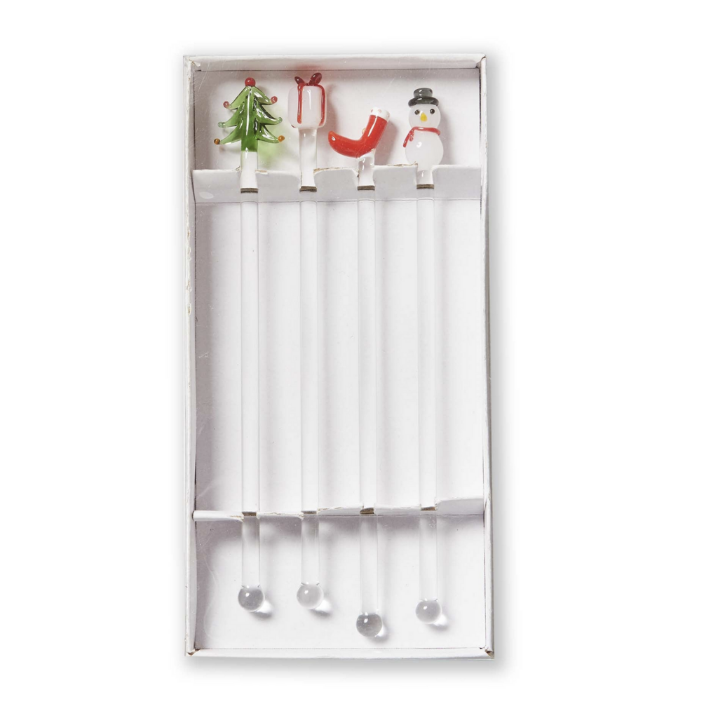 Holiday Cheer Swizzle Sticks - Set of 4