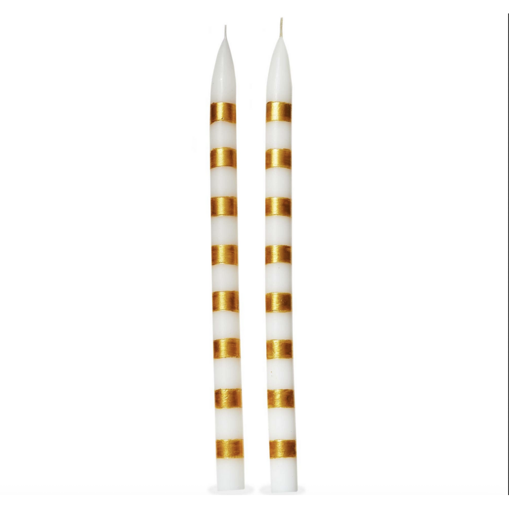 Gold Stripe Taper - Set of 2