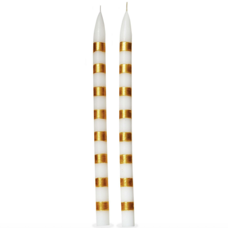 Gold Stripe Taper - Set of 2