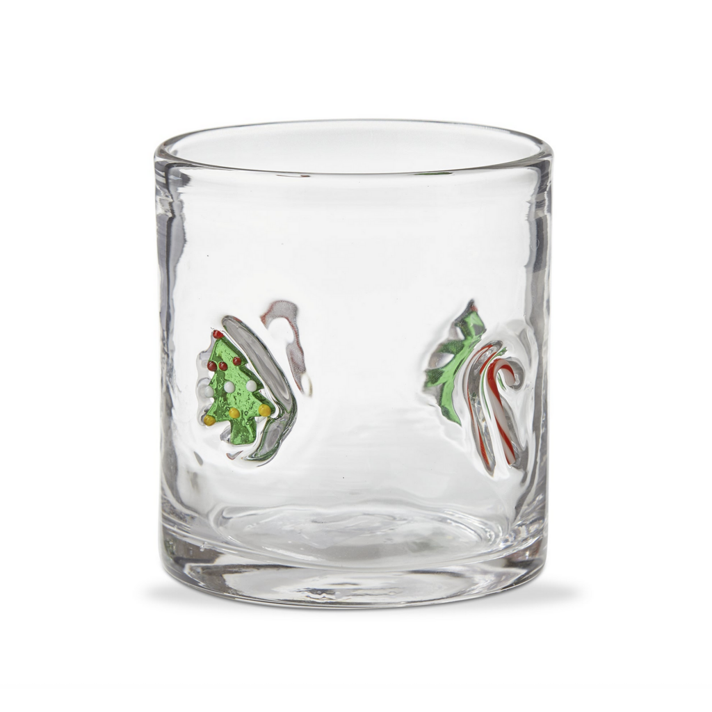 Christmas Tree & Candy Cane Glass