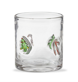 Christmas Tree & Candy Cane Glass