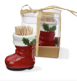 Santa Boot Toothpick Holder Set