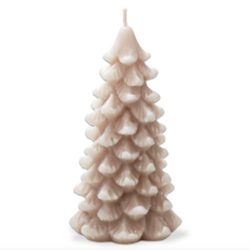 Blush Frosted Pine Tree Candle