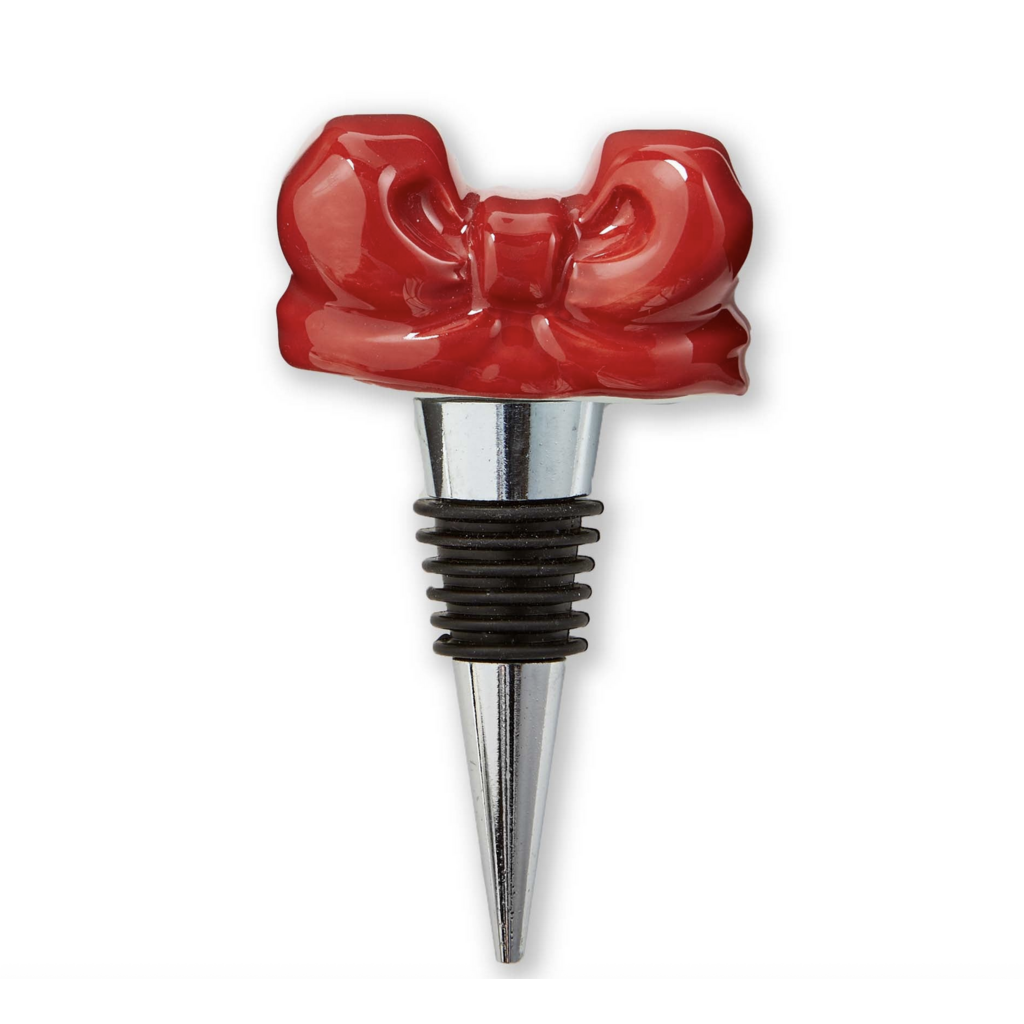 Very Merry Bow Bottle Stopper