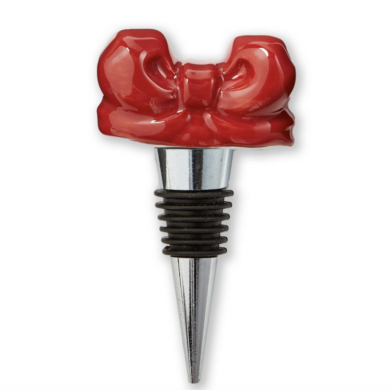 Very Merry Bow Bottle Stopper