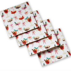 Very Merry Cocktail Coasters - Set of 4