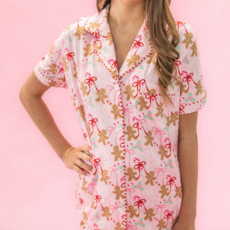 Gingerbread Bows Pajama Set