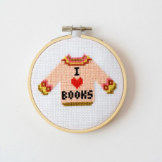 I Love Books Cross Stitch Kit