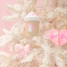 Blush & Sparkle Bow Christmas Ornament