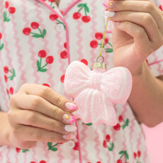Blush & Sparkle Bow Christmas Ornament