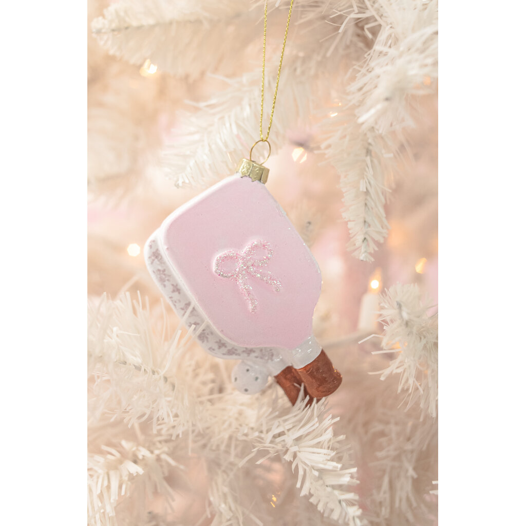 Pickleball Paddle Christmas Ornament - Pretty in Pinkleball