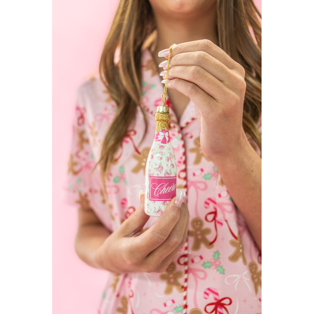 Champagne Floral Fizz Ornament