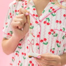 Pink Bow Glitter Cowboy Boot Ornament