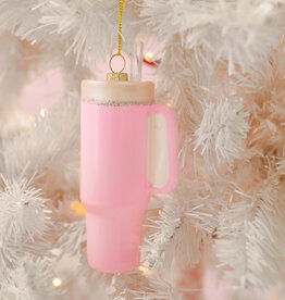 Pink Glittered Trendy Tumbler