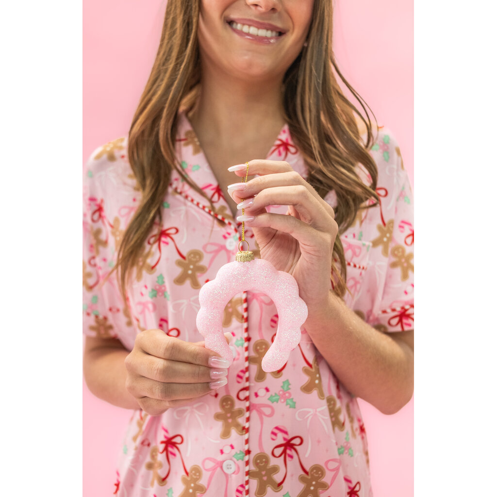 Pink Glitter Spa Headband Christmas Ornament