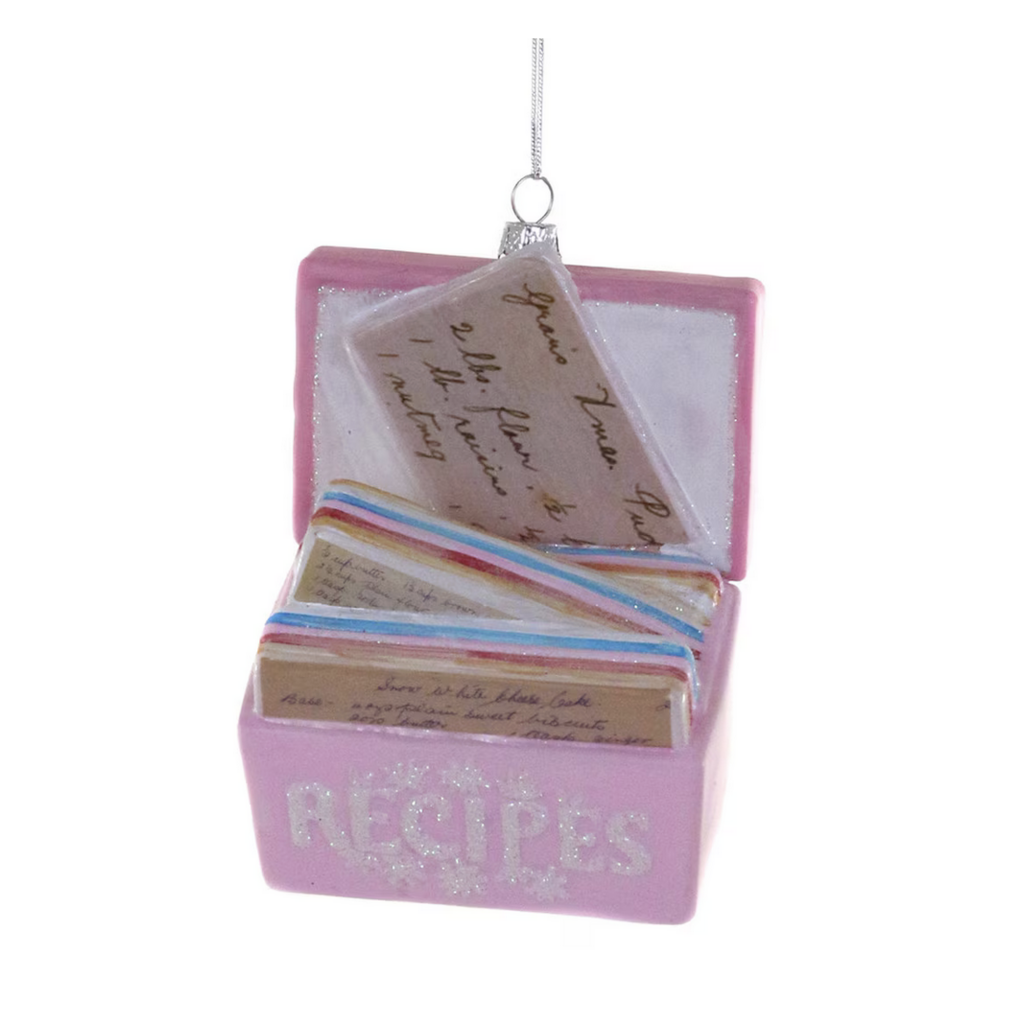Pink Favorite Recipes Box Ornament