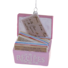 Pink Favorite Recipes Box Ornament