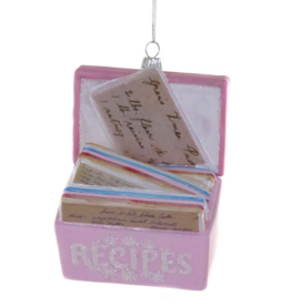 Pink Favorite Recipes Box Ornament