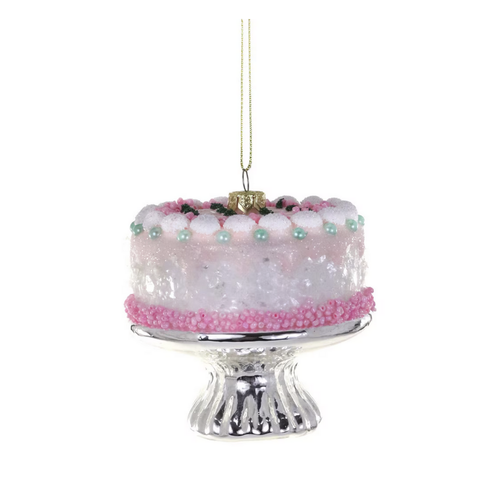 Retro Pink Cake Ornament
