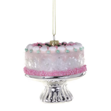 Retro Pink Cake Ornament
