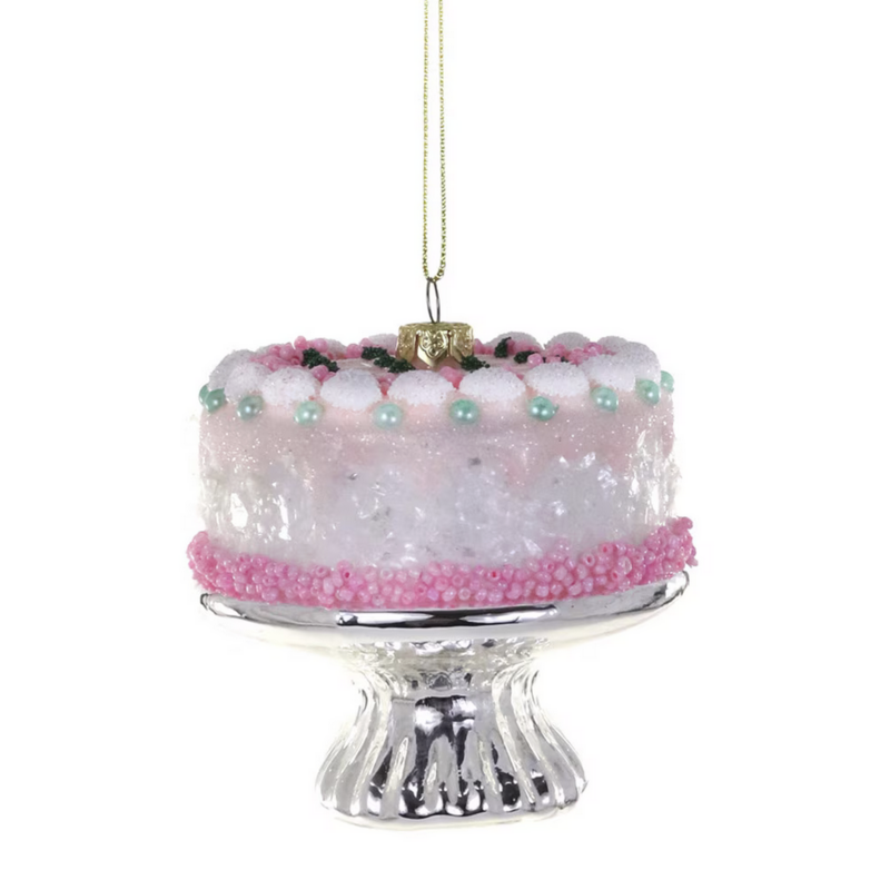 Retro Pink Cake Ornament