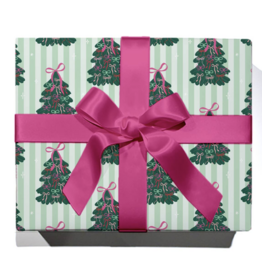 Tied Up In Bows Holiday Trees Continuous Wrapping Paper Roll