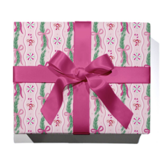 Peppermint & Pine Garland Continuous Wrapping Paper Roll