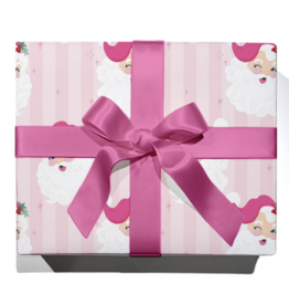 HollyJolly Pinkmas Santa - Continuous Wrapping Paper Roll