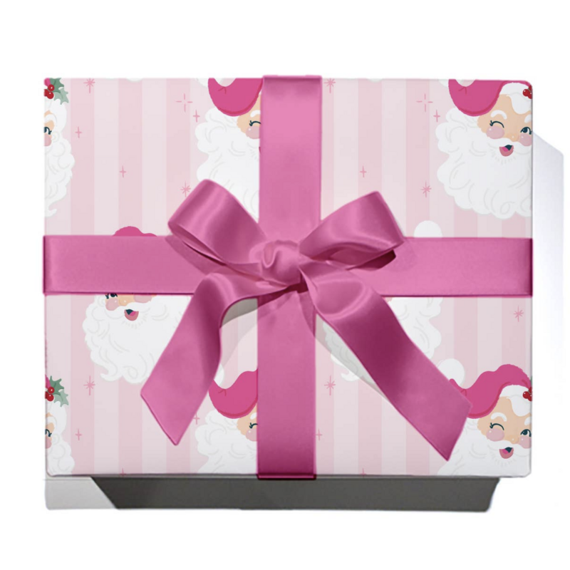 HollyJolly Pinkmas Santa - Continuous Wrapping Paper Roll