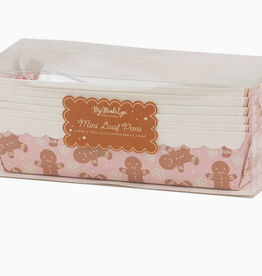 Gingerbread On Pink Loaf Pan Set