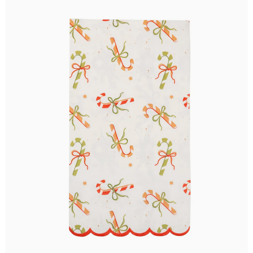 Candy Canes & Bows Guest Napkin