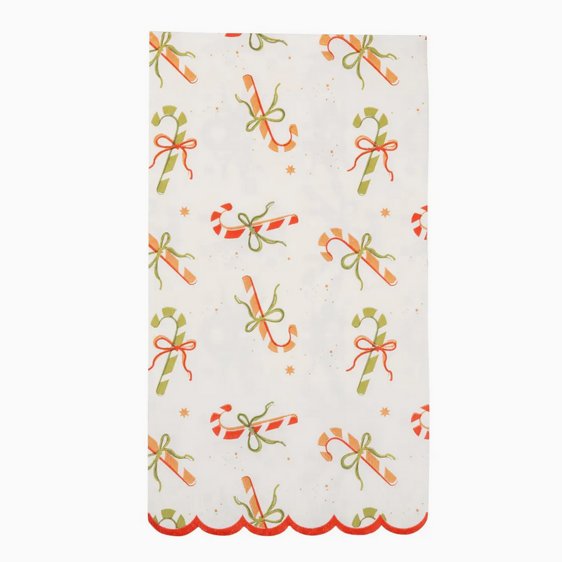 Candy Canes & Bows Guest Napkin