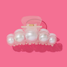 Claw Clip - Clear w/Pearls