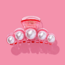 Clear Pink & Pearls Claw Clip