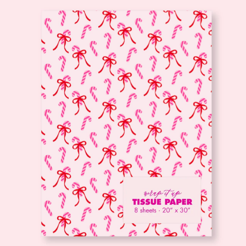 Merry Minty Peppermint Christmas Tissue Paper Pack 8 Sheets