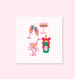 Pop Fizz Clink Christmas Cocktail Beverage Napkins