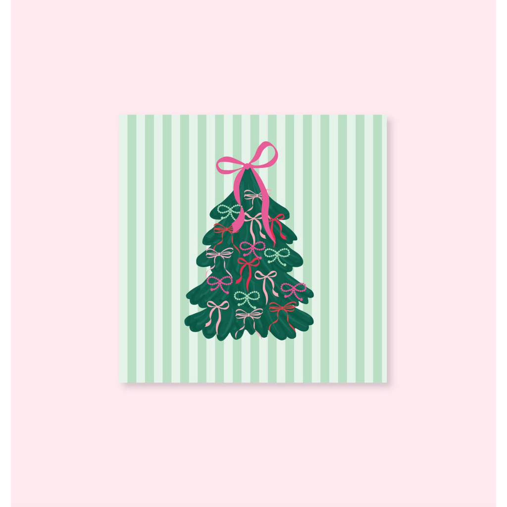 Tied Up in Bows - Christmas Cocktail Beverage Napkins Set 20