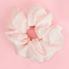 Jumbo Oversized Pink Bow Satin Scrunchie