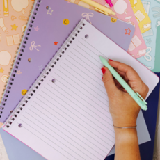 Smiley Faces & Coquette Bows Spiral Notebook