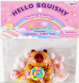 Zaba Hello Squishy Capybara with 3 Mini Toys