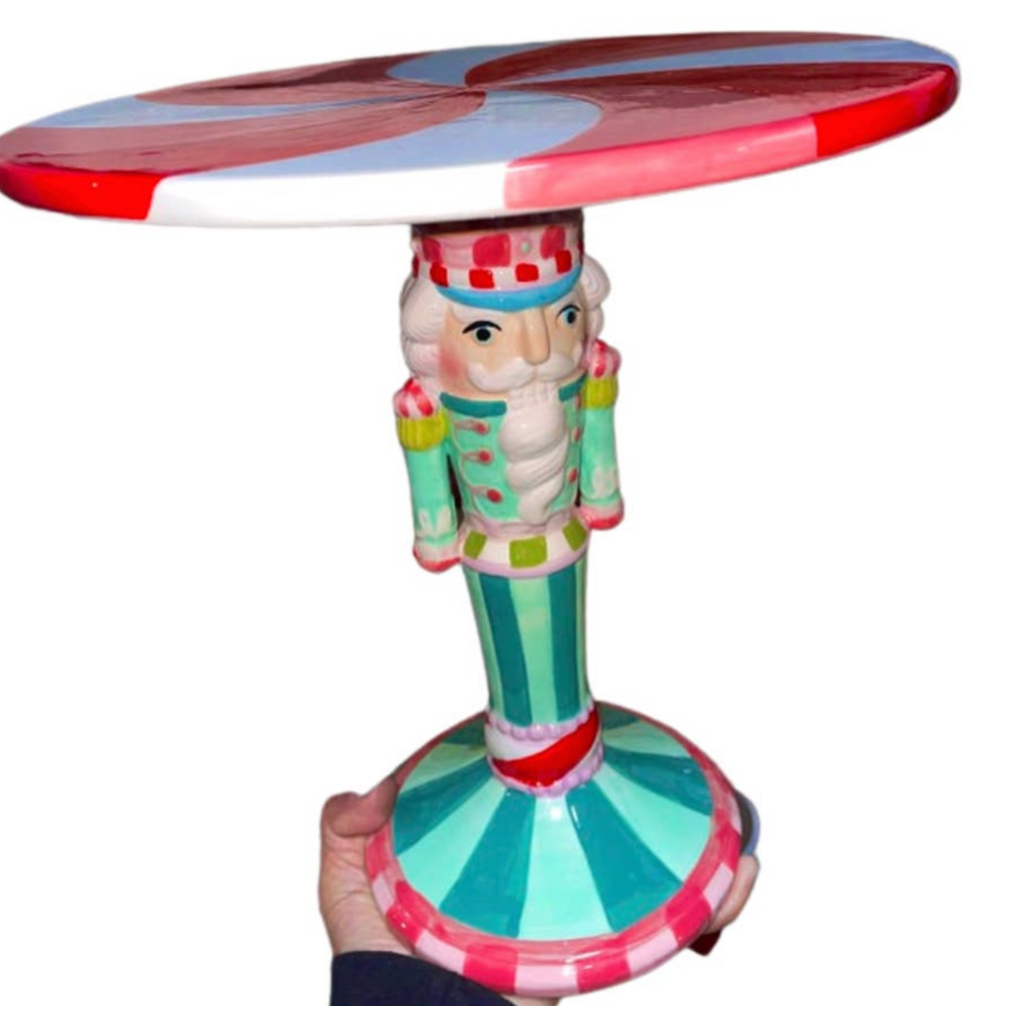 Ceramic Nutcracker Cake Stand