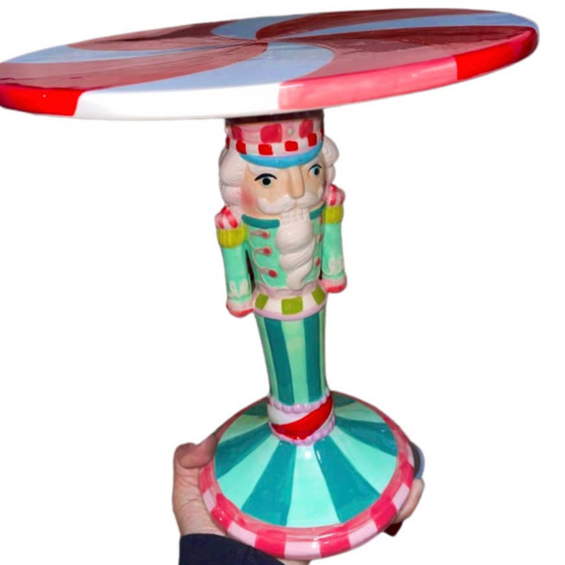Ceramic Nutcracker Cake Stand
