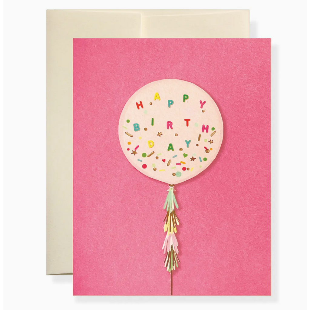 Pink Balloon Birthday Card