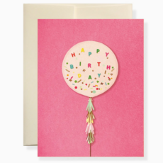 Pink Balloon Birthday Card
