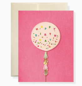 Pink Balloon Birthday Card