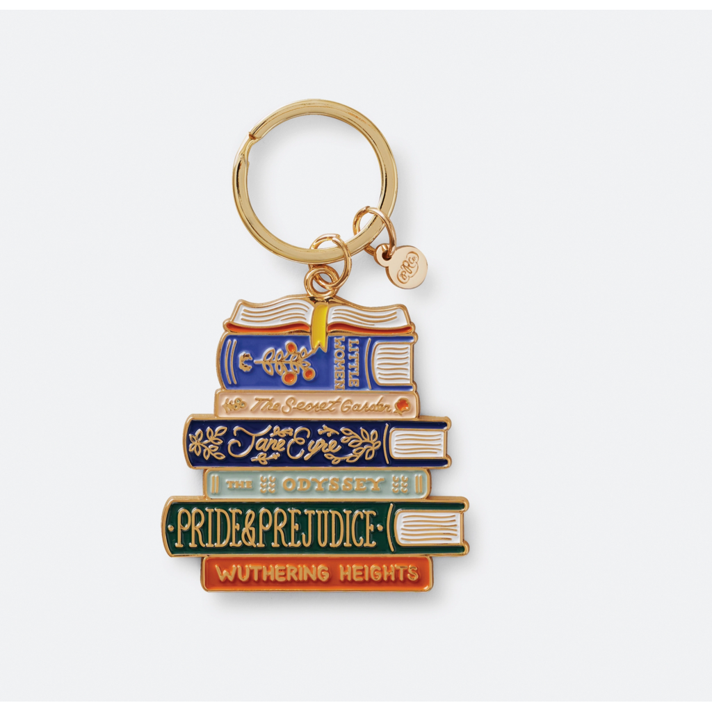 Book Club Enamel Keychain