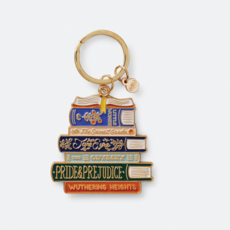 Book Club Enamel Keychain