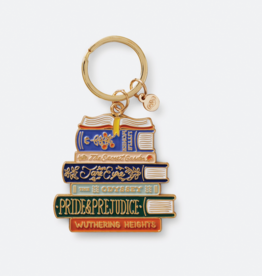 Book Club Enamel Keychain