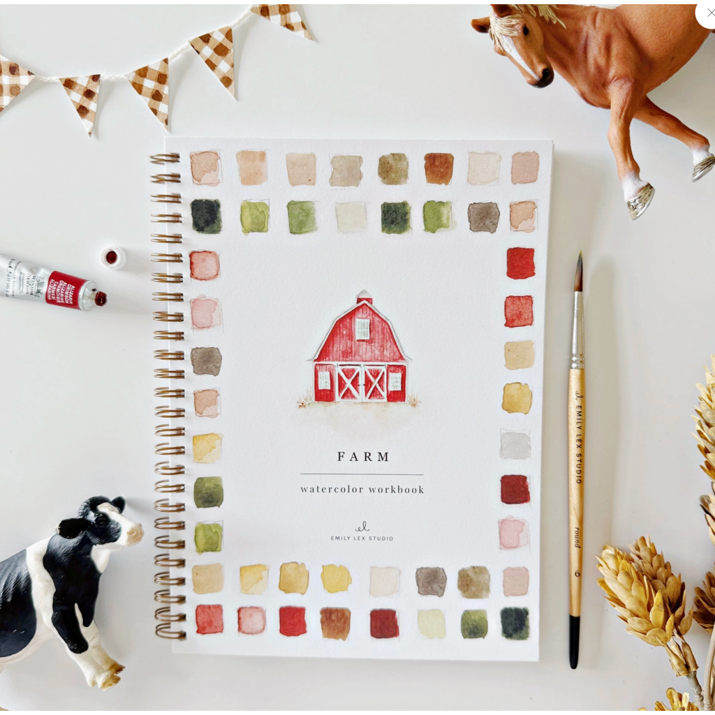Farm Watercolor Workbook